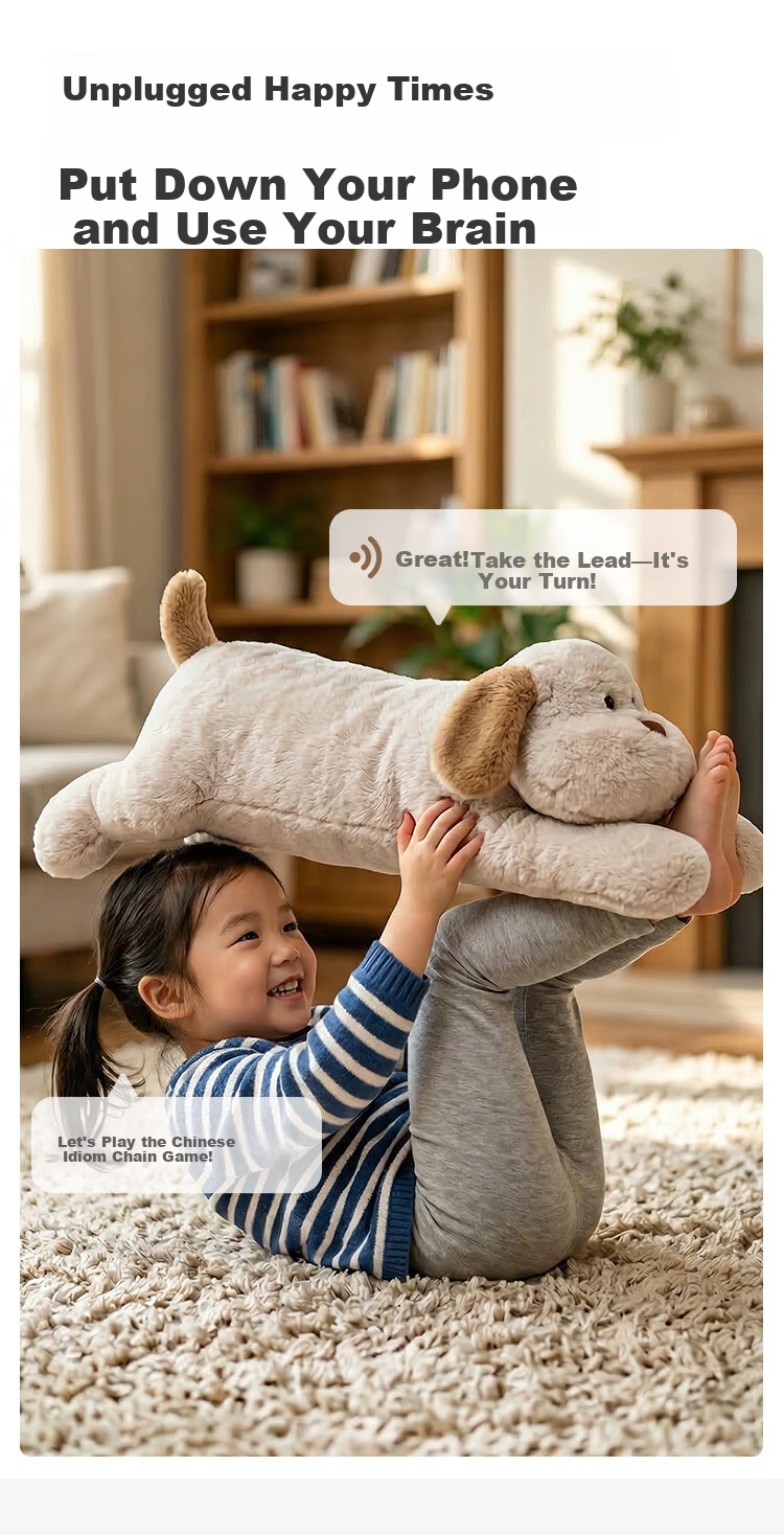 JD Jingzao AI Plush Toy Large Pillow Children's Toy AI Companion Robot Children's Day Gift Bubble Dog 4
