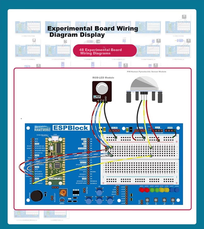 LOBOROBOT ESP32 Development Board IoT Remote Control Misqi Programming Scratch ESP32 Mainboard Kit 12