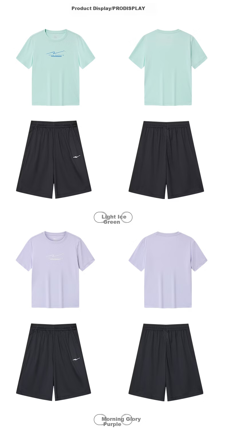 ERKE Kids Girls Summer Quick-Dry Sports Set Children's UV50+ Sun Protection Short Sleeve Set Blush Pink 160 19