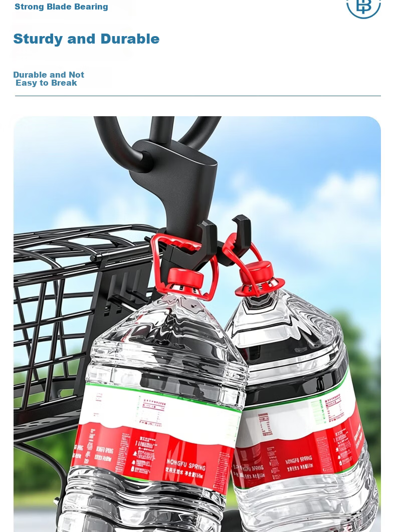 Bingyou Electric Bike Front Battery Hook Middle Front Hanging Hook No Drilling Storage Tool Universal for Helmet Backpack 8