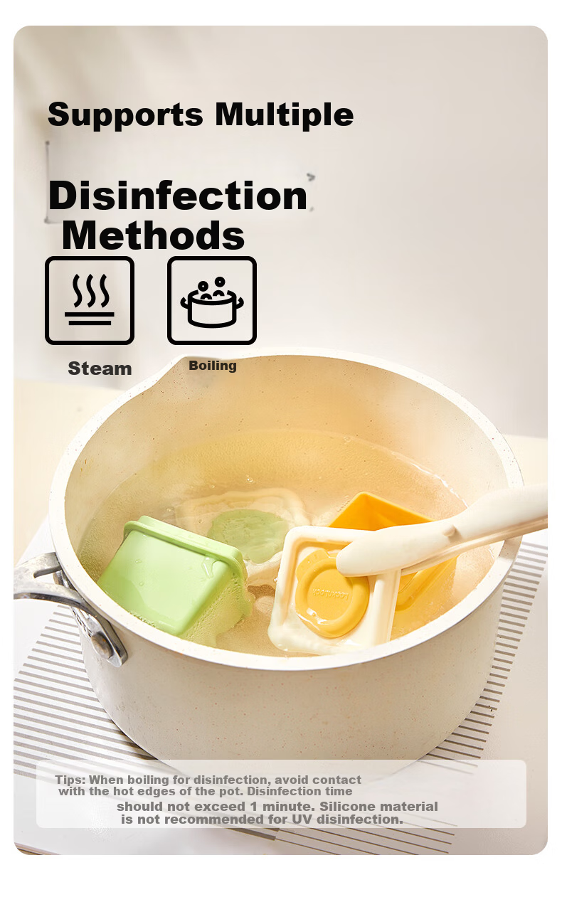 Lock&Lock Silicone Baby Food Freezer Tray Meat Puree Storage Box Frozen Food Container Kids Lunch Box 9