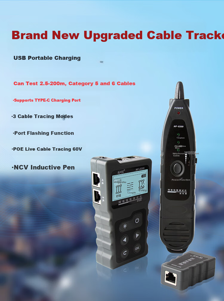 Smart Mouse NF-8209 Multifunctional Cable Tracing Mode Length Breakpoint Tester Line Finder Tracer 1