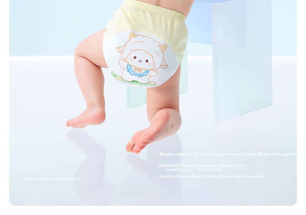 Betis Potty Training Pants Baby Diaper Waterproof Washable Baby Toilet Training Pants Size 110 2-Pack Sweet Rabbit Little Lamb 18