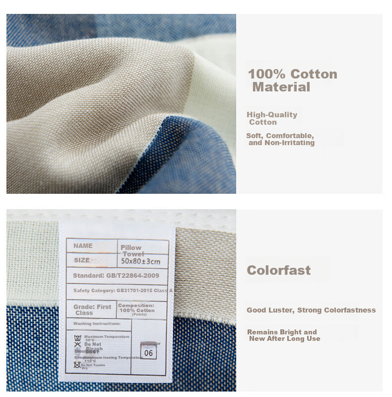 Hodo Cotton Six-Layer Gauze Pillowcase Extra Large Thickened Breathable Absorbent Pure Cotton Pillowcase 50*80 Pair Moose 11