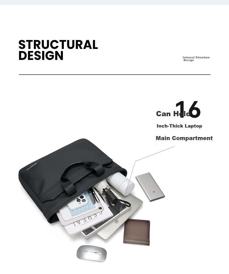 GOLF Business Briefcase Men's Expandable 14/16 Inch Laptop Bag Multi-Compartment Office Document Bag 6