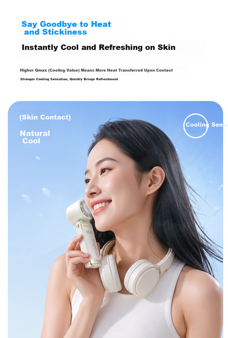 AIMIKU Skin-Friendly Silicone Handheld Mini Fan Student Silent Foldable High-Speed Turbo Fan Office Desktop Small Portable Long Battery Life USB Rechargeable 11
