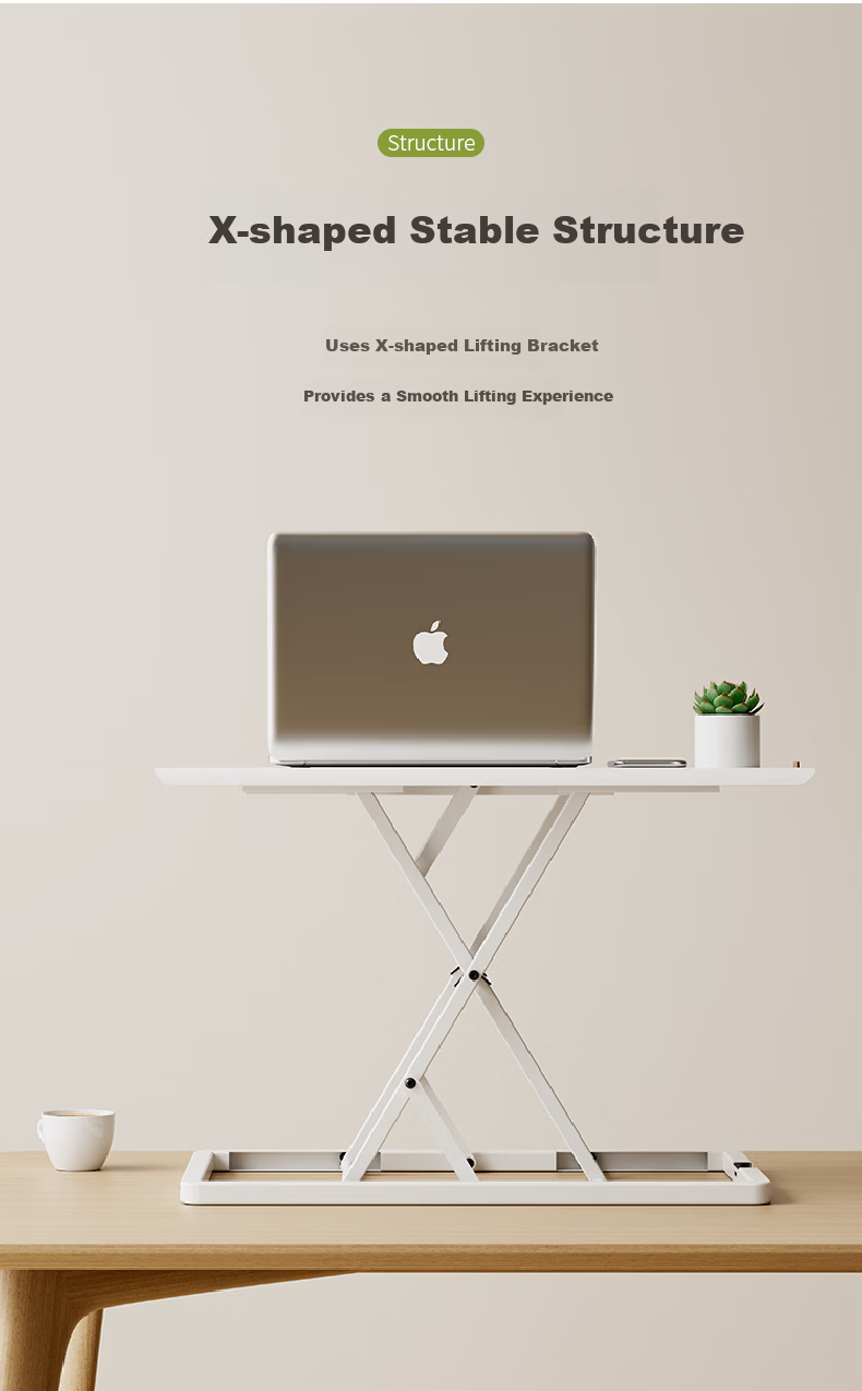 Deli KF105 Metal Adjustable Standing Desk Computer Desk Standing Workstation Adjustable Computer Stand 5
