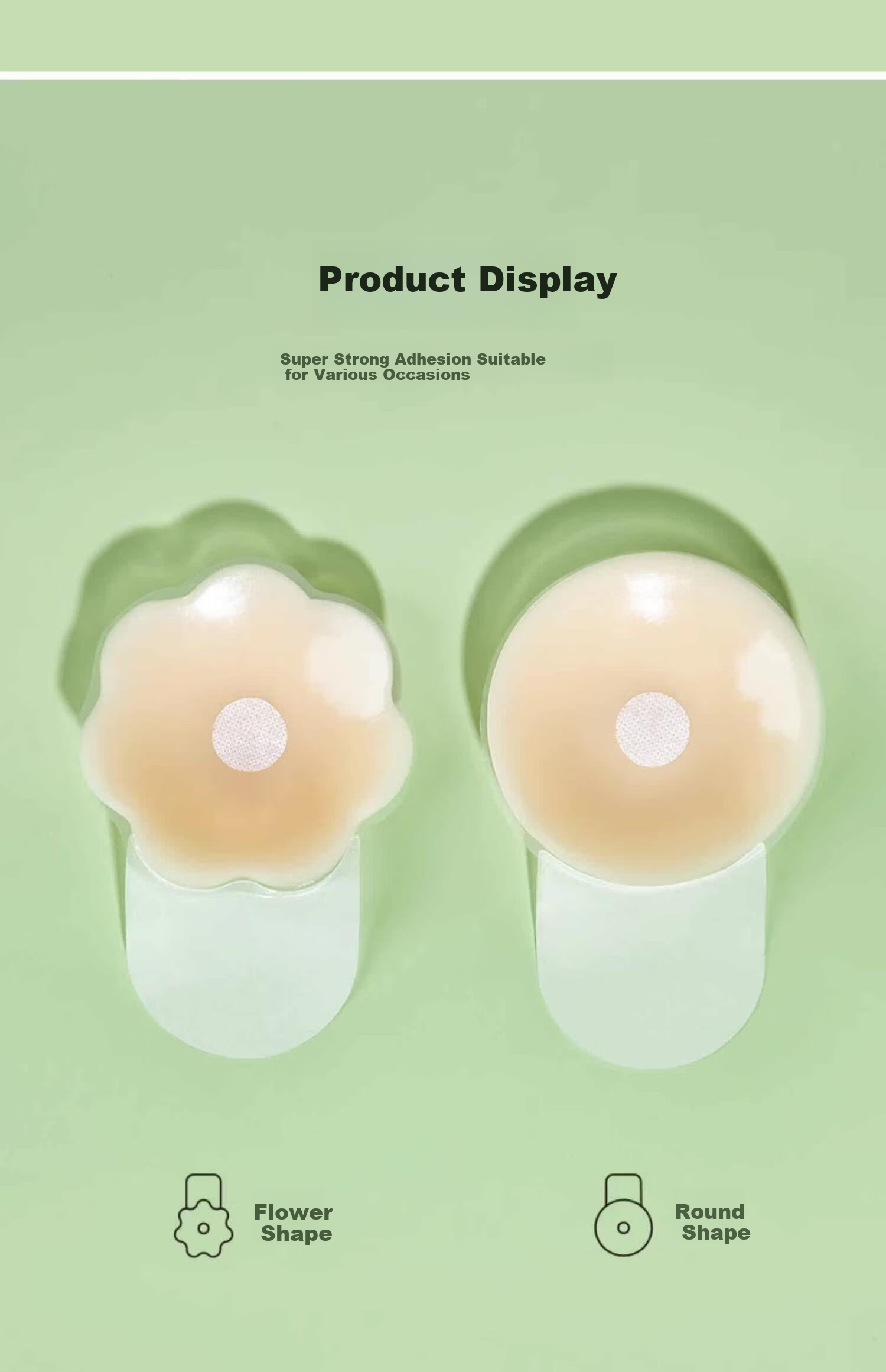 Caramella Silicone Breast Lift Pads Push-Up Invisible Bra for Wedding Dress, Spring and Summer Strapless Bra Pads Anti-Pointing 27