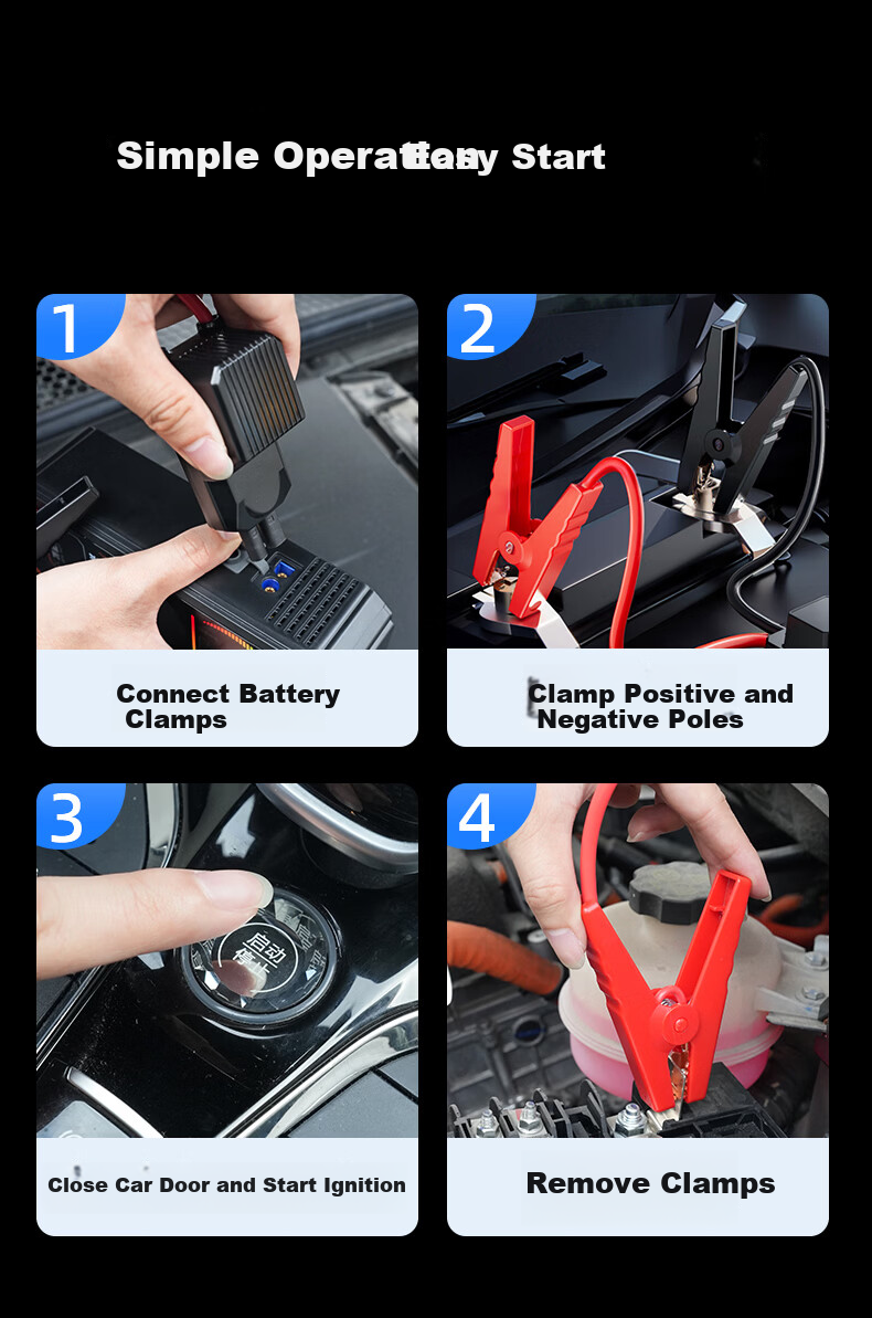 Future Series Emergency Jump Starter and Inflator All-in-One Car Air Pump Vehicle Portable Power Bank Battery Charger Outdoor Rescue 8