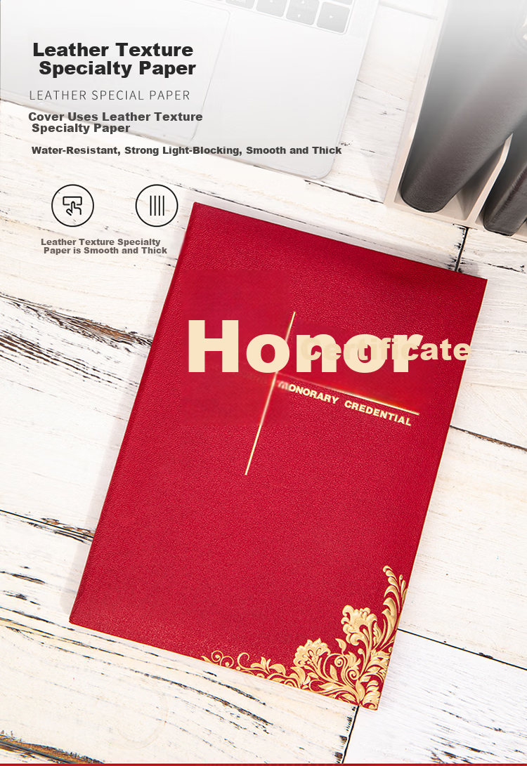 Deli 10-Pack 8K Honor Certificates Special Paper Cover with 15 Inner Sheets for Annual Ceremony 24834 1