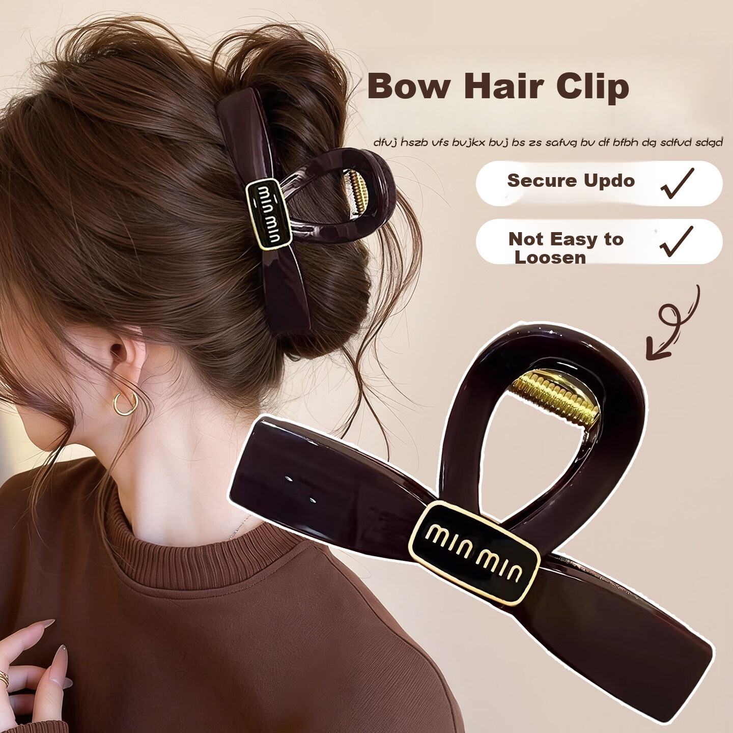 Dongyi Premium Hair Clip for Women High-End Back Hair Bun Claw Clip Wide Hair Accessory Luxury Hairpin Qixi Valentine's Day Gift
