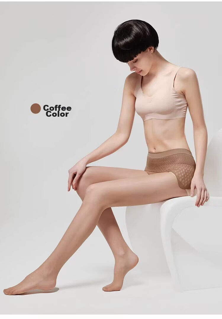 Avandy Apple Hip Pantyhose Women Crotchless Skin-Friendly 1DPLUS Ultra-Thin Breathable Sunscreen Euro-Style Tights 11