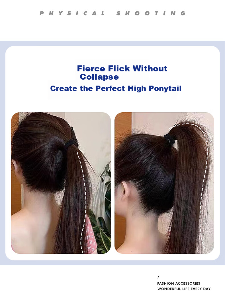 Idair High Elasticity Black Braided Hair Tie Rubber Band Durable Hair Rope for Women Birthday Gift for Girlfriend 3