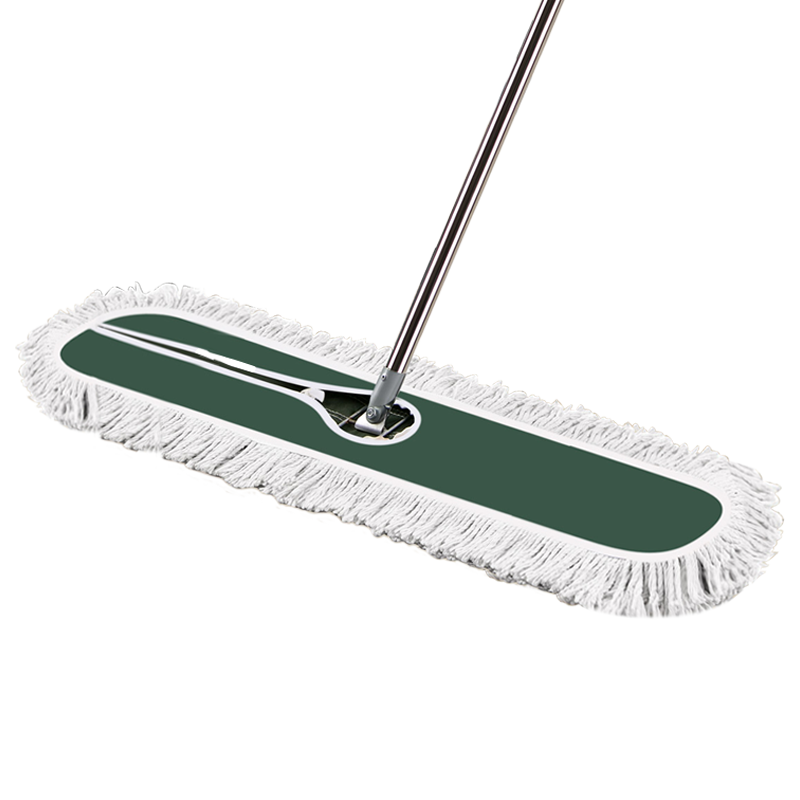 Jiebishi Flat Mop, Commercial Large Dust Pusher 110cm with 1 Cloth, Cotton Yarn Canvas Wet And Dry Dual-Use Tile Absorbent Cotton Yar