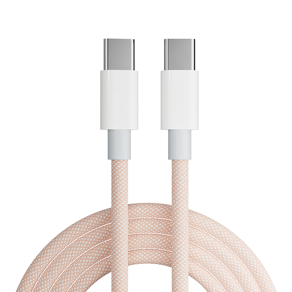 Beimo Compatible Apple 17/16/15 Charging Cable Type-C Data Cable Dual-Head PD 60W Fast Charging Car iPhone 17 Pro Max Phone Tablet iPad Laptop 1m Pink