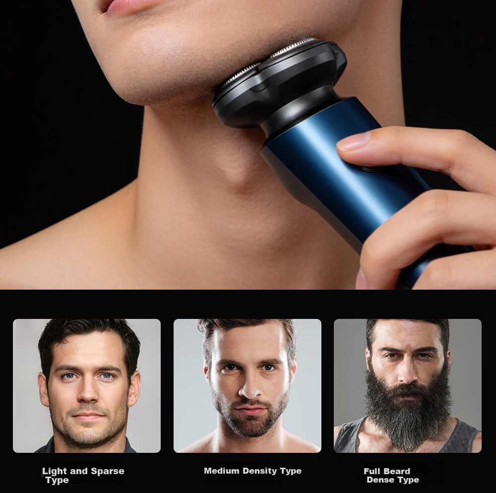 POVOS Electric Shaver Men's 1-Hour Fast Charging Portable Car Razor P200 Birthday Gift for Boyfriend Father Husband 9
