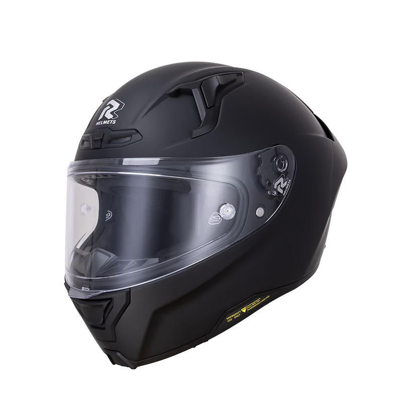 RR F01DOT/ECE Motorcycle Helmet Unisex Four Seasons Full Face Matte Black L