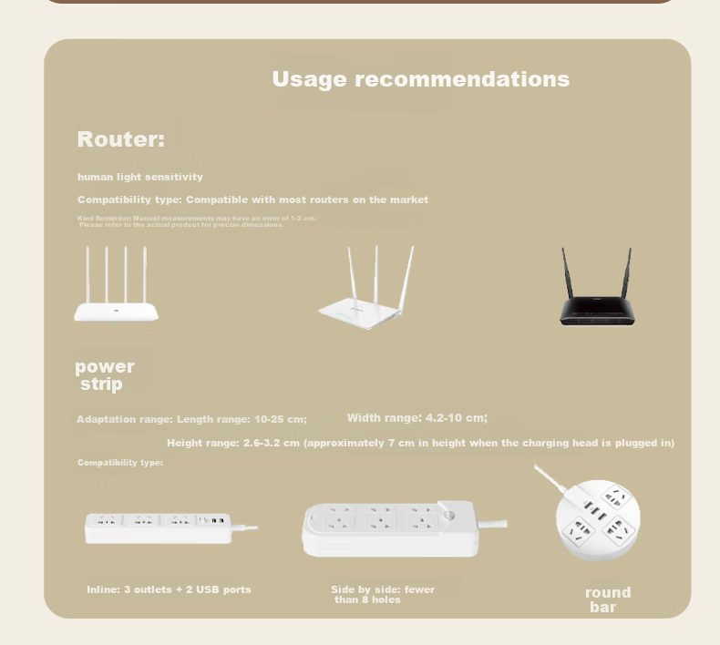 OLA XIANG WiFi Router Storage Box Stand TV Set-Top Box Hidden Organizer Socket Broadband Cable Management Tool 12