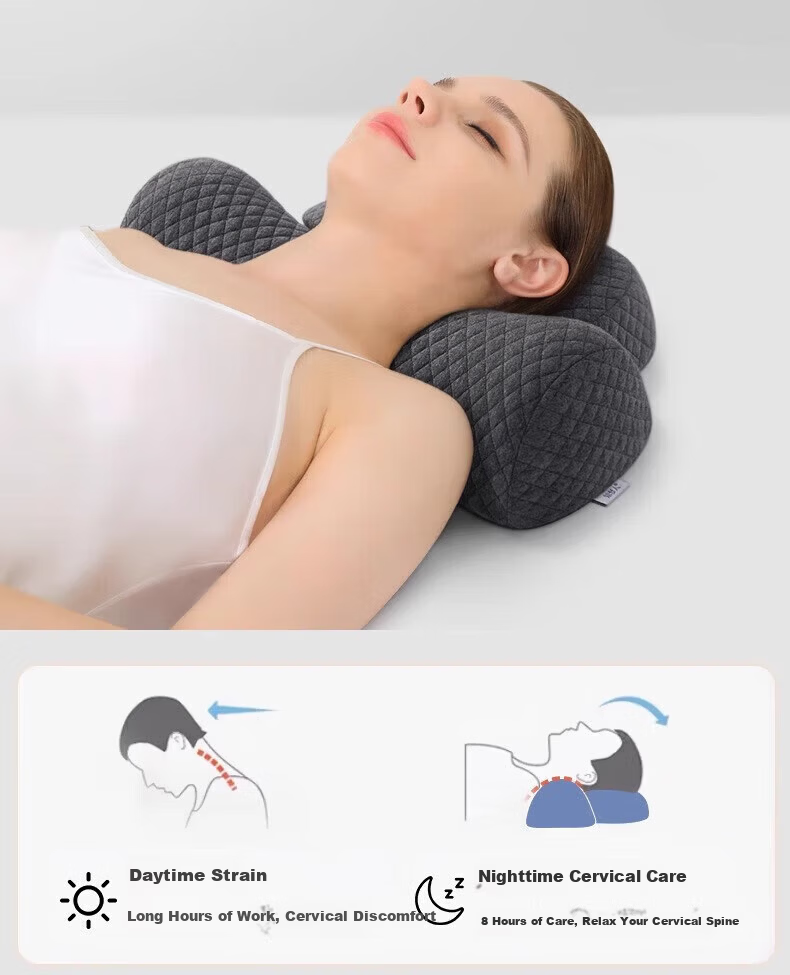 Zhunhang Memory Foam Pillow Adult Men's Neck Support Cervical Pillow for Cervical Spondylosis Deep Sleep Anti-Snore Pillow 9