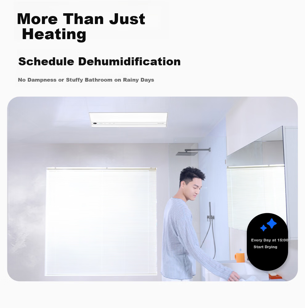 AUPU Smart Series AI Constant Temperature Scheduled Heating Bathroom Heater Fan Ventilation Lighting All-in-One S2 9