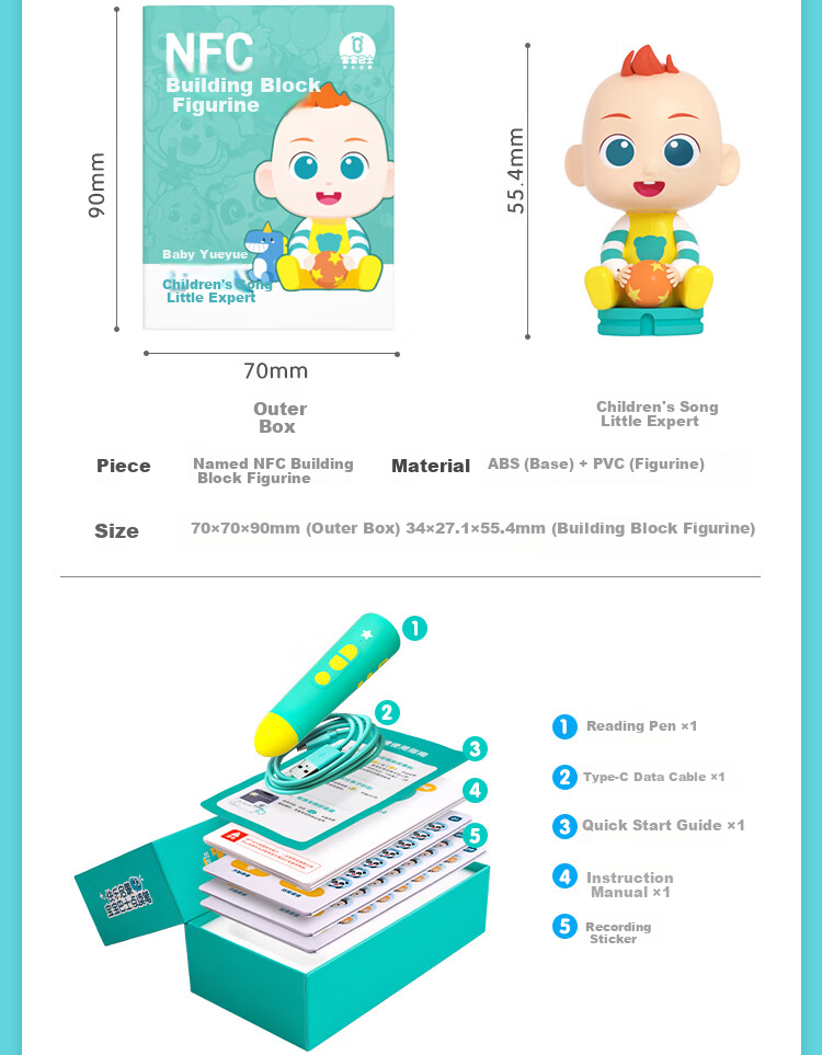 BabyBus Early Learning Machine Reading Pen Advanced Starter Kit Bilingual Educational Toy Toddler Reading Book Children's Day Gift 17