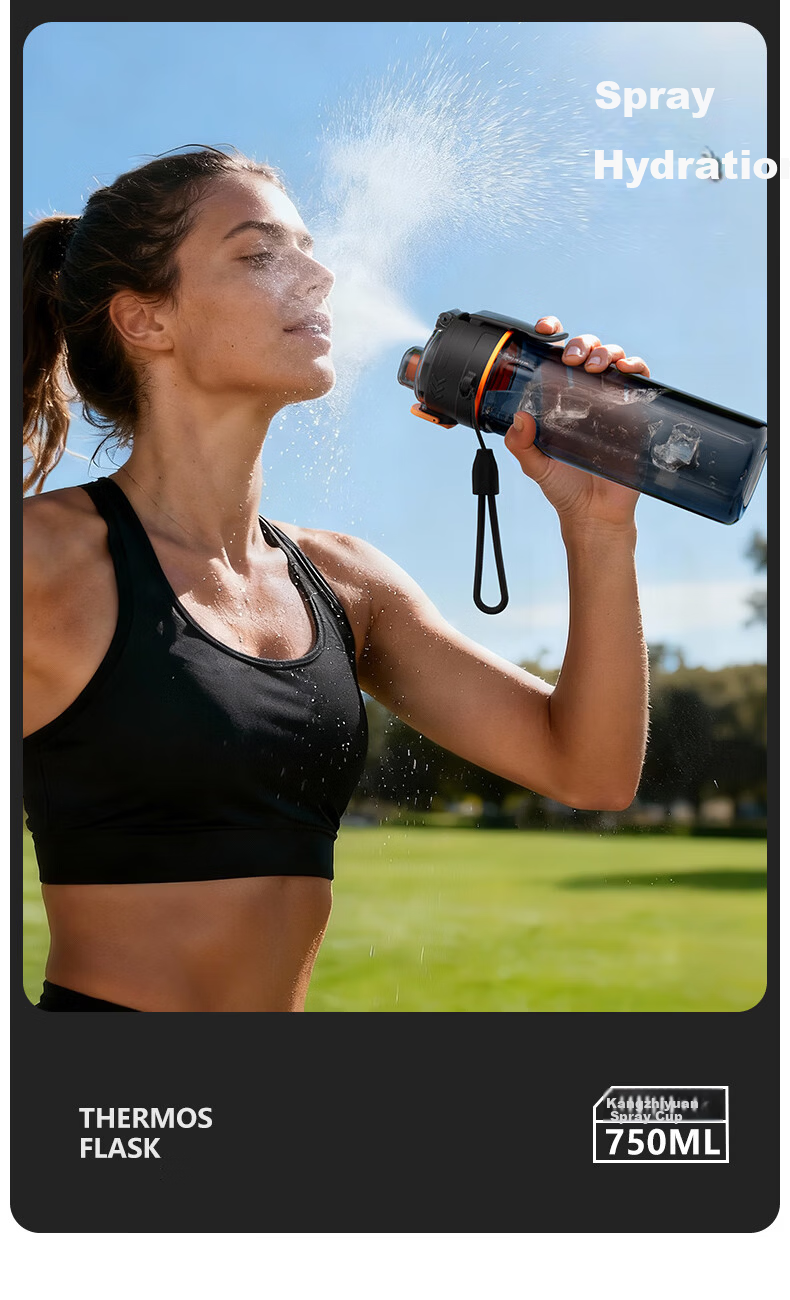 KANGZYUAN Kids Spray Water Bottle Food-Grade Student School Use Boys 2026 New Sports Water Bottle 8