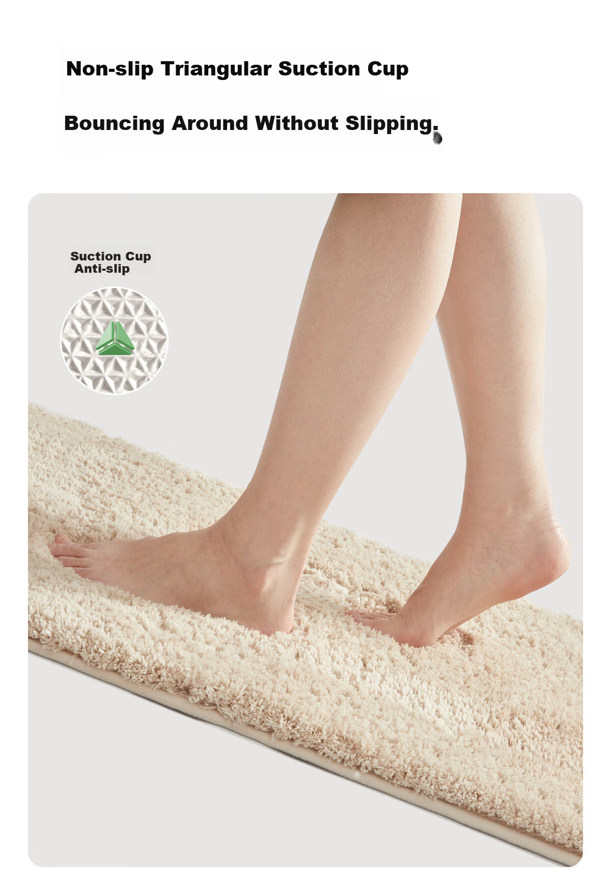 COMICOMI Xiaonaifu Flocked Bathroom Non-Slip Floor Mat Water-Absorbent Toilet Rug Antibacterial Anti-Slip 50*80cm 10