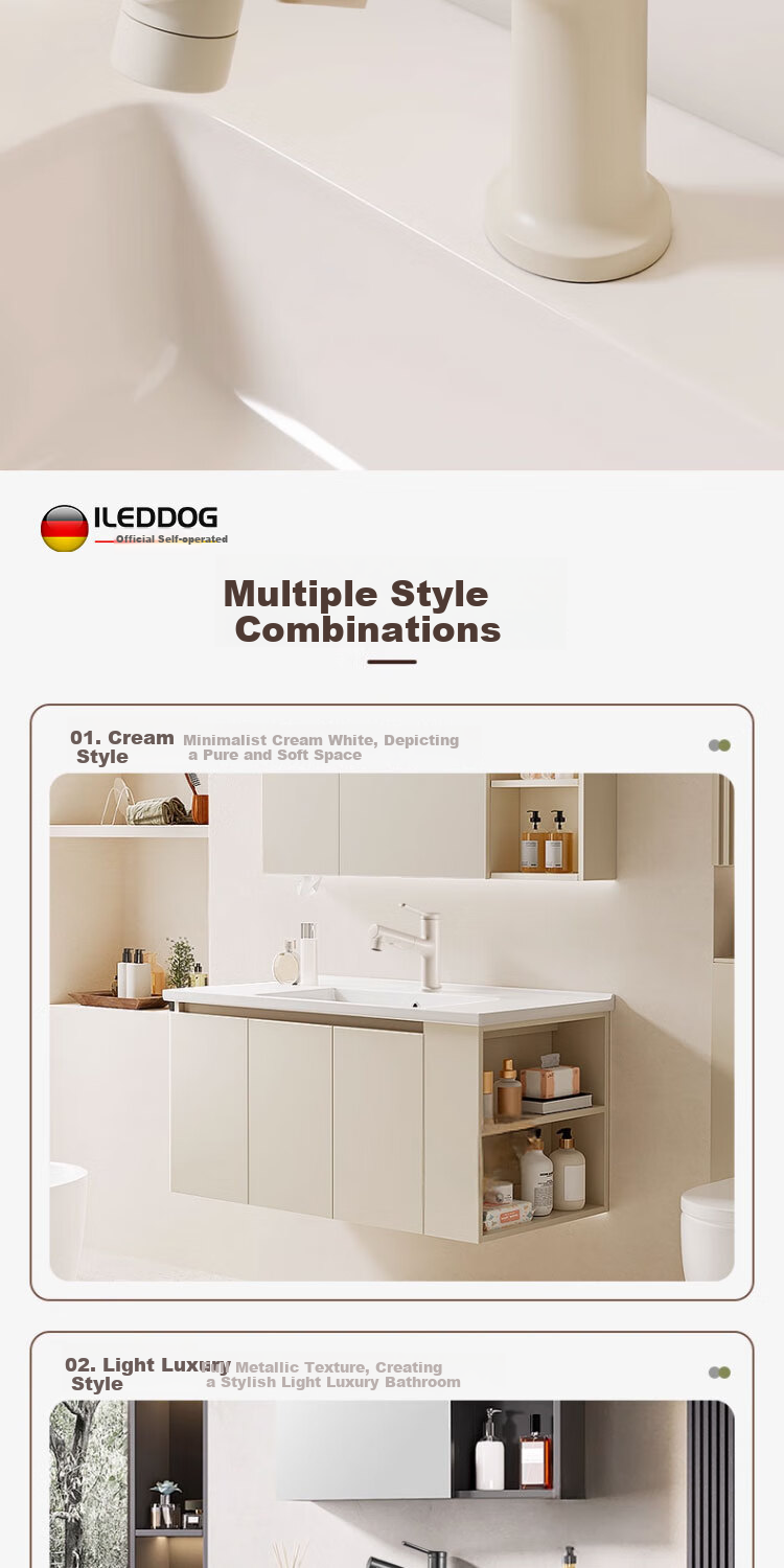 ILeddog [Germany] All-Copper Body Pull-Out Basin Faucet for Washbasin, Bathroom Universal Swivel Faucet MPCL 6