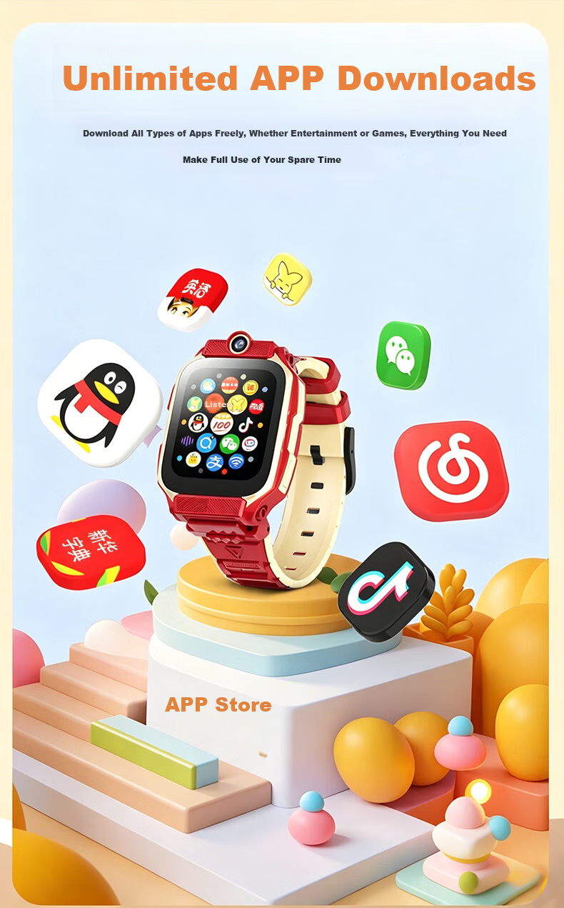 HUCATIER Kids Phone Watch for Children Ages 3-12, Remote Control, Accurate Positioning, 5G Full Network Connectivity 15