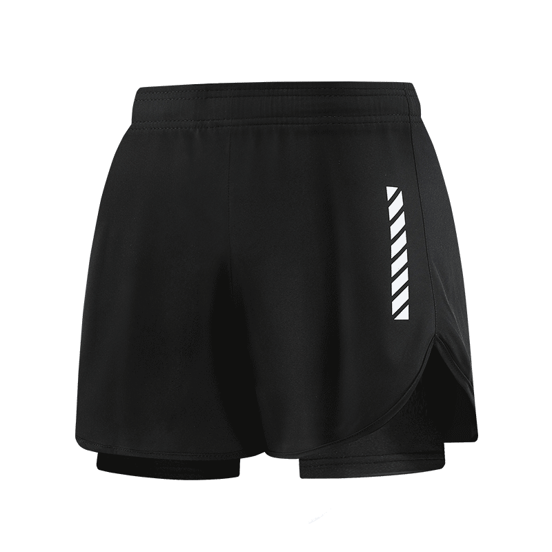 BURUITE Men's Double-Layer Swim Trunks, Anti-Embarrassment Boxer Briefs, Plus Size Three-Quarter Beach Shorts, Quick-Dry, Suitable for Swimming and Hot Springs