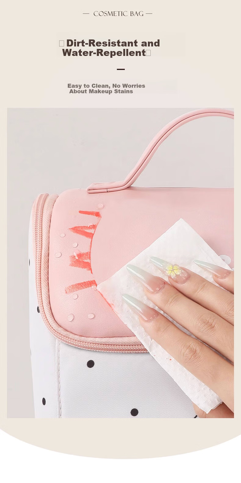 Right Away Large Capacity Makeup Bag for Women 2026 New High-Value Travel Portable Skincare Toiletry Organizer Pouch with Compartments 12