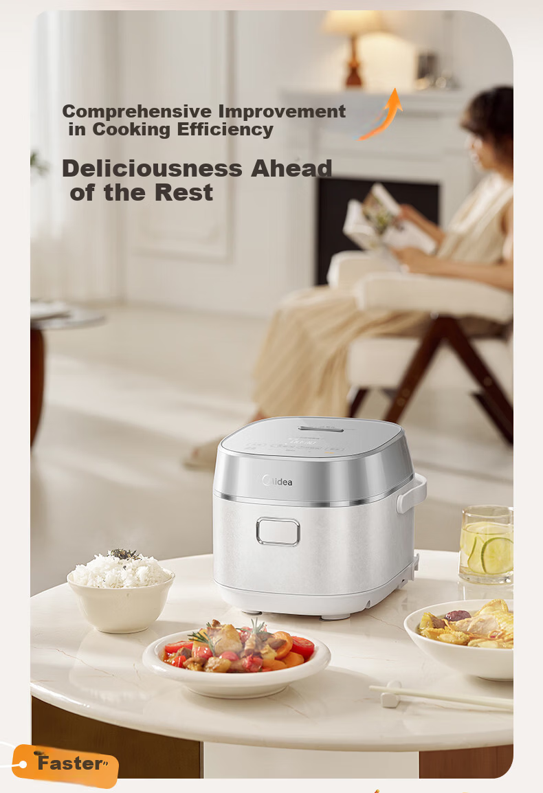 Midea Petal Pro 2.0 IH Heating Rice Cooker 4L for 5-8 People with Titanium Platinum Pot Multi-Functional Steaming and Cooking Rice Cooker MB-40HB9 16