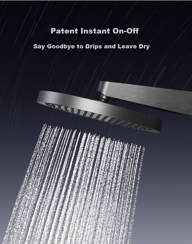 JOMOO Smart Thermostatic Digital Display Star Arc Rainfall Shower Head 26219-A74/HBS-1 23