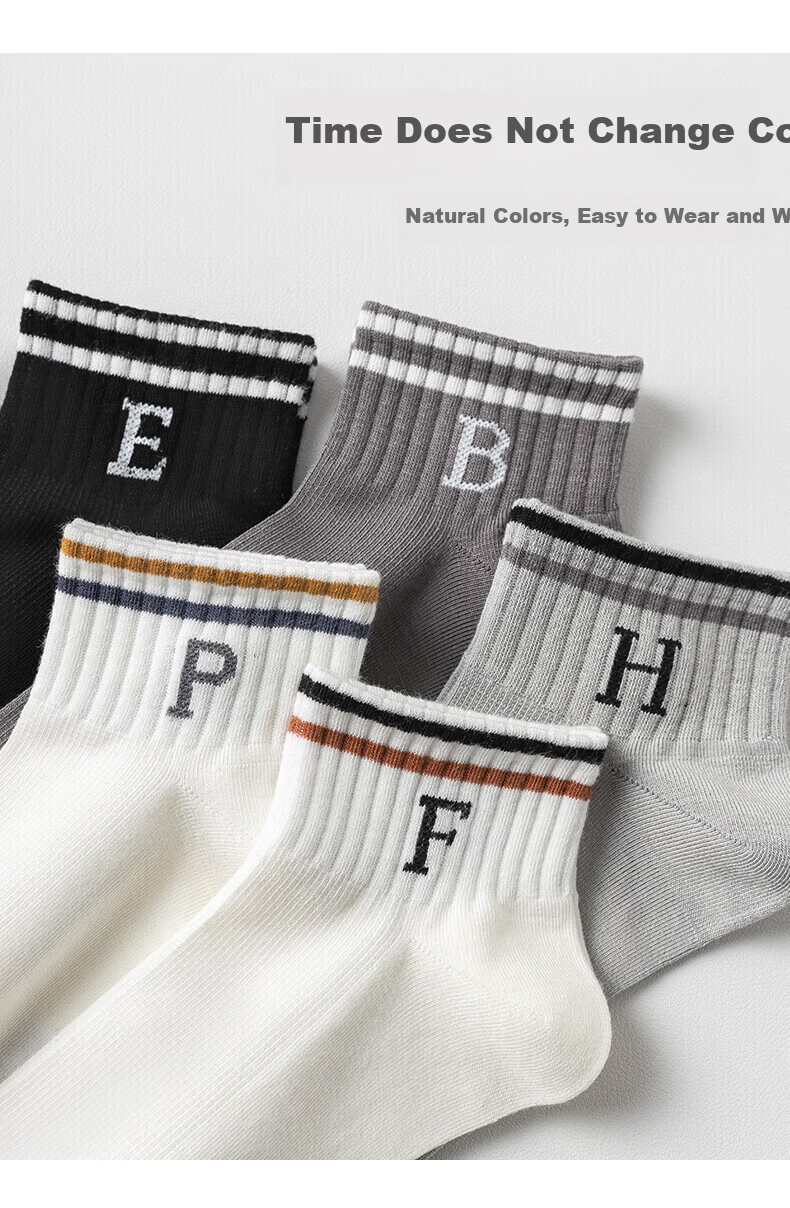 Mian Shisan Men's Short Socks Xinjiang Cotton Spring Summer 10A Antibacterial Deodorant Breathable Youth Trendy Low-Cut Ankle Socks 6 Pairs 3