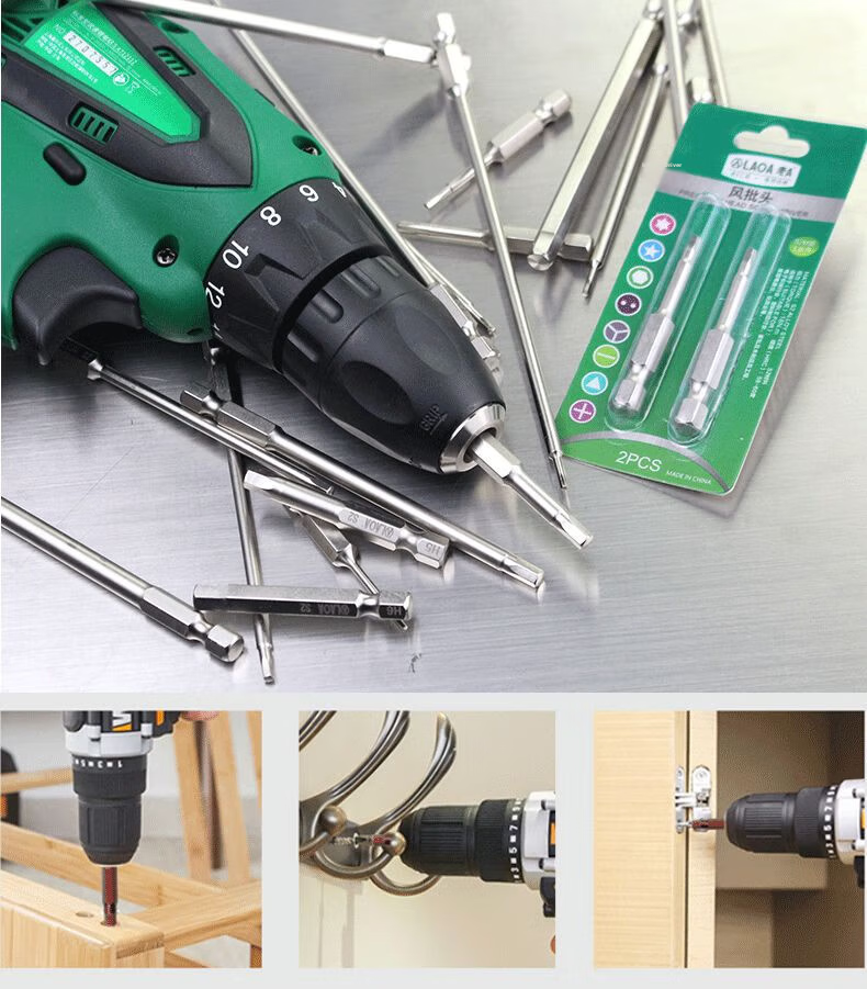LAOA LA619H15 S2 Hexagon Screwdriver Bits Set 10pcs 1.5x50mm 2