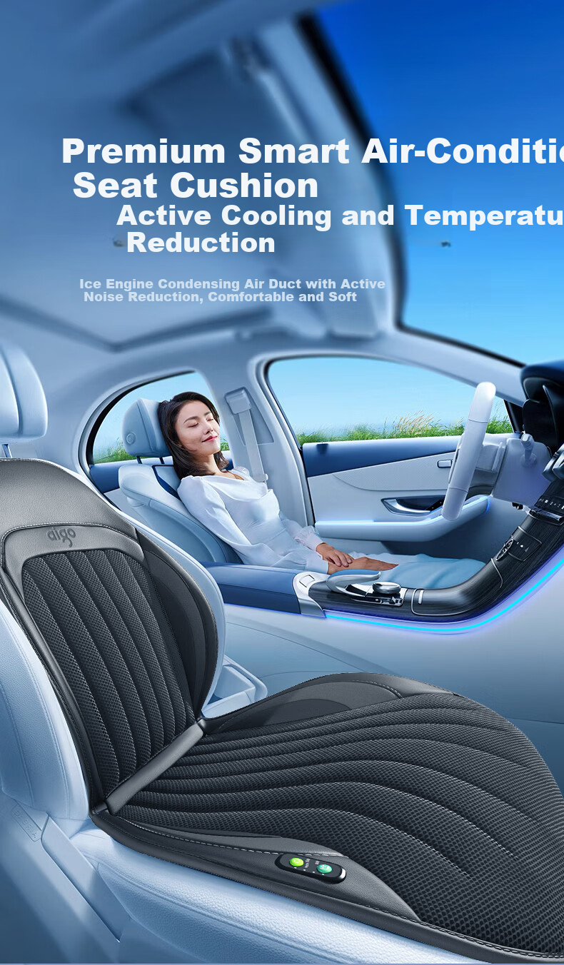 Digalun Car Ventilated Seat Cushion Summer Aigo Patriot Seat Cooling Ice Silk Breathable Massage Cushion 1