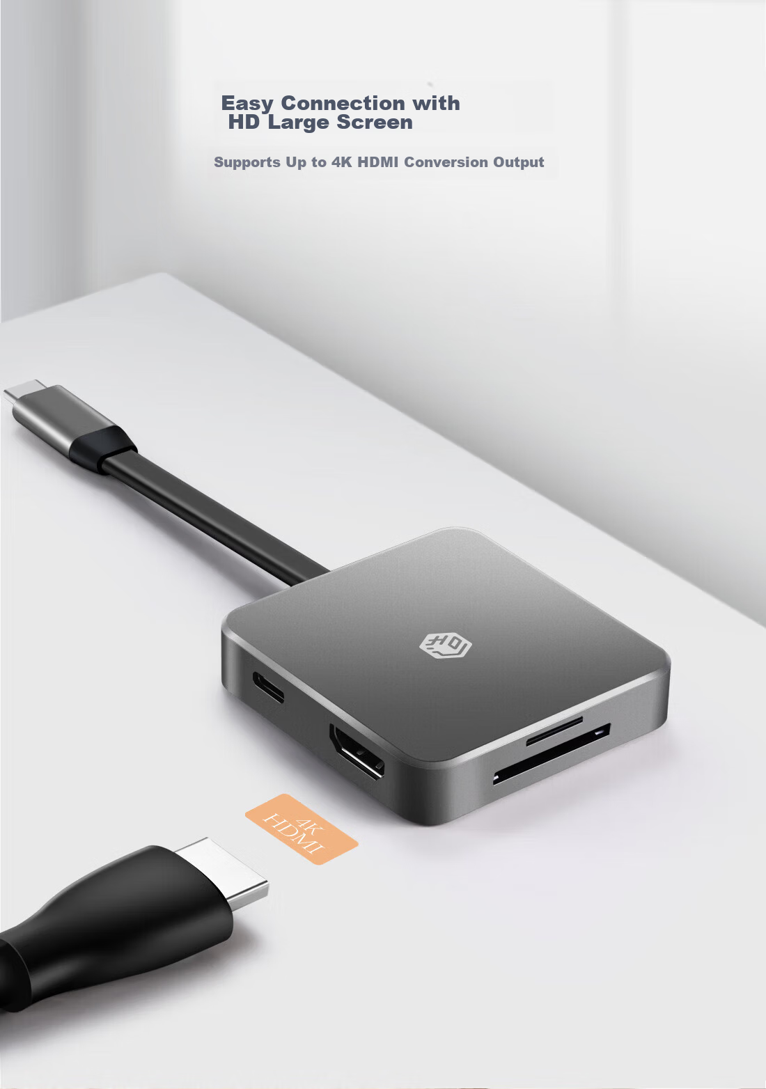 JD Original Four-In Dual-Head Cable Splitter Extended Version 0.6m, Hard Drive HUB Splitter USB Extender Converter Extension, Compatible with Huawei, Lenovo Laptops, Mac Laptops, And Smartphones 9