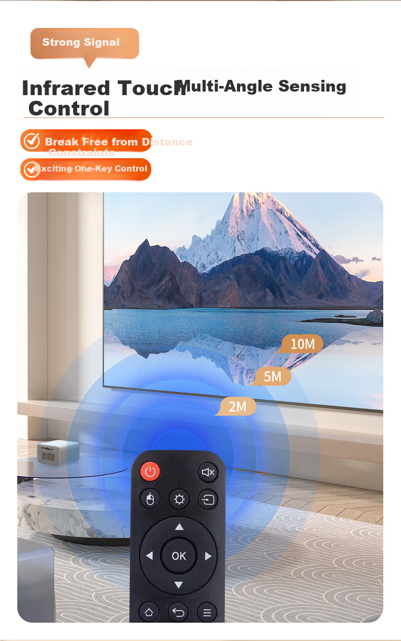 HONGXINDA Bluetooth Voice Remote Control for XGIMI Projector H1/H2/H3/Z4X/Z6X/Z8X/CC Universal Screenless TV Set-Top Box Remote Control 5