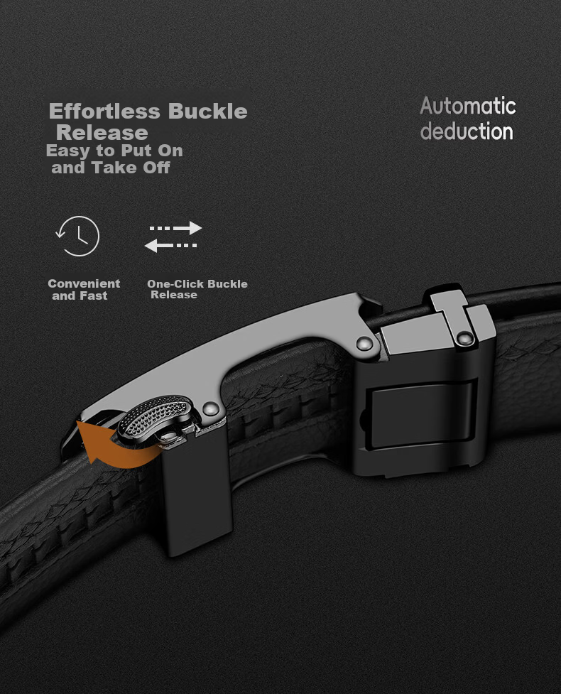 Calermkeens Men's Genuine Leather Belt 2026 New Automatic Buckle Practical Father's Day Gift for Dad 4
