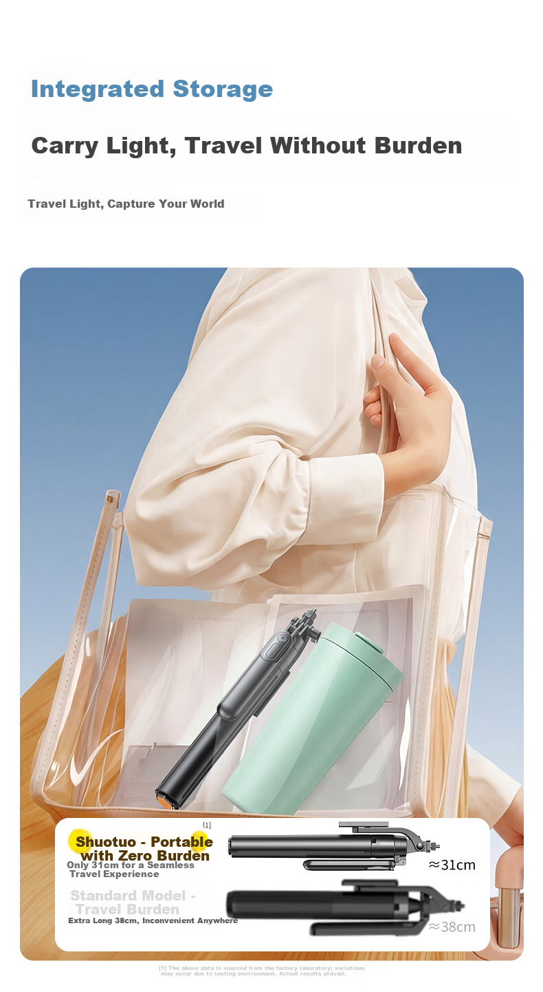 Shuotuo Floor-Standing Adjustable Selfie Stick Tripod Phone Holder Live Streaming Stand Portable Travel 360-Degree Rotating Anti-Shake Shooting Mount 19