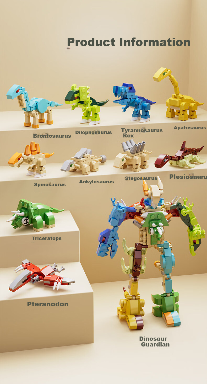 JEPPE Dinosaur Toy Blind Box Small Building Blocks Student Prize DIY Assembly Kids Kindergarten Children's Day Gift 11