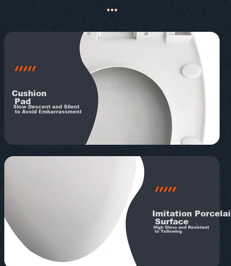 Denwalk [Germany] Universal U-Shaped Thickened Toilet Seat Cover Replacement Quick-Release Old-Style Toilet Ring Seat 10