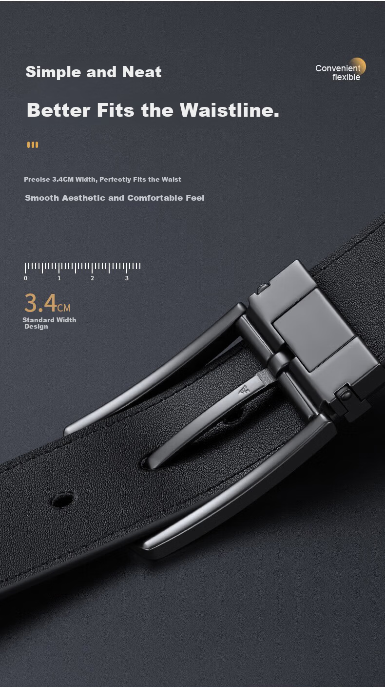 JEEP Men's Genuine Leather Belt 2026 New Pin Buckle Waist Belt High-End Practical Father's Day Gift for Dad 7