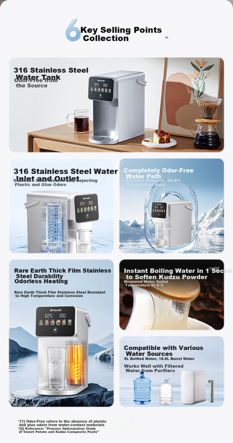 Bailang Instant Hot Water Dispenser Stainless Steel Desktop Countertop Integrated Water Purifier Small Under-Bucket Bottled Water Dispenser R3-8 2