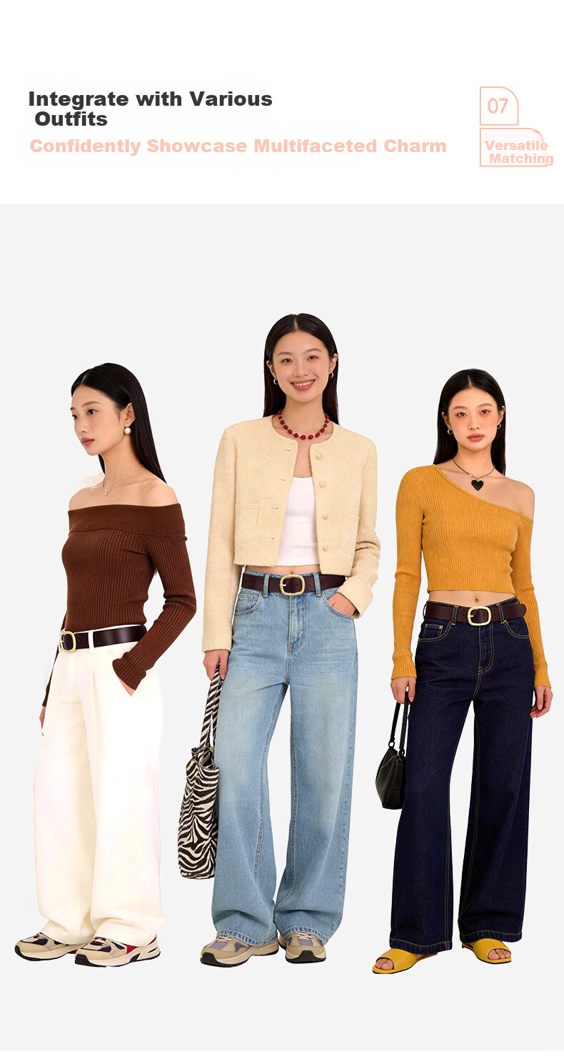 Romon Women's Genuine Leather Belt with Pin Buckle 2026 New High-End Decorative Waist Chain Simple Versatile Jeans Belt 14