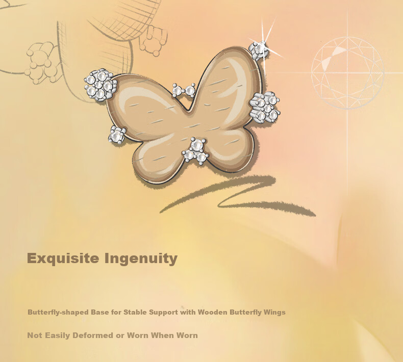 HEFANG Starlight Butterfly Earrings Luxury Jewelry Birthday Gift for Girlfriend Wife 10