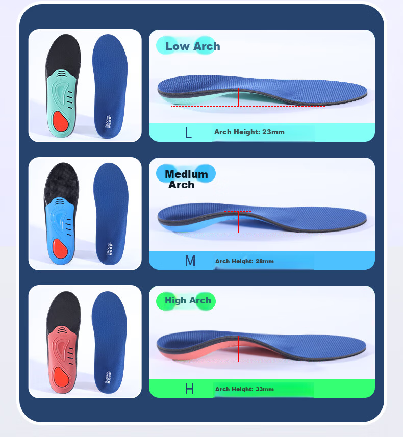 3AnGnI Correction Insoles Flat Foot Sports Support Insoles Bowleg Calf Outward Deviation Shock Absorption Pads M-Shaped Size 42 11