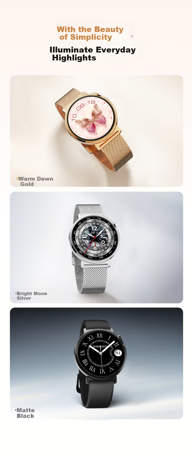 ROSSINI Smartwatch Student 3S Lightweight Waterproof Multifunctional Blood Oxygen Heart Rate Sleep Monitoring Mobile Payment ZN50260 7