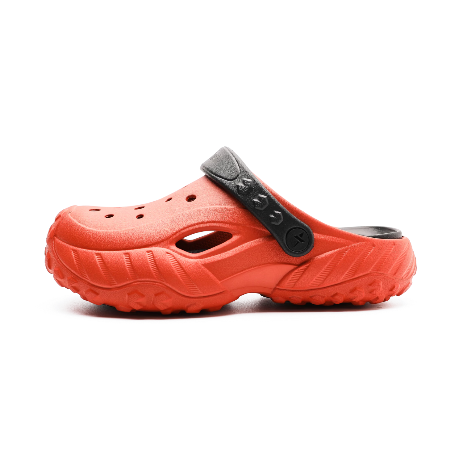 XTEP Men's Sports Sandals Casual Beach Slippers New Hollow Shoes A070 Challenge Red/Black Size 42-43