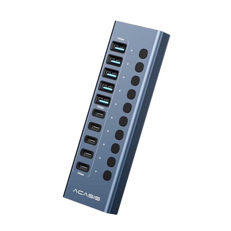 Acasis USB 3.2 Type-C 10-Port Hub Dock with Independent Switches, Multi-Control Expander, Compatible with Apple MacBook HB10Pro